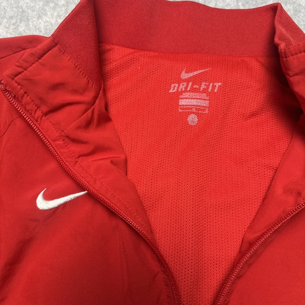 Nike Mens Dri-Fit Full-Zip Jacket Red Size Large